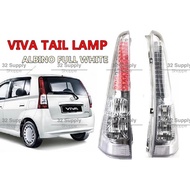 READY STOK PERODUA VIVA ALL LAMPU BELAKANG CLEAR  ALBINO SET // TAIL LAMP LIGHT WHITE PNP FULL REAR 