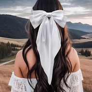 Long Bow Hairpin Ins Style Fashionable All-match Fabric Long Floating Back Head Headdress For E8q4