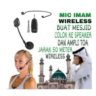 Uhf Toa Mic Jepit Wireless Microphone Mikrofon Imam Musholla Masjid
