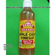 readystock Bragg apple cider vineger 100ml/ rose water 100ml, acv ,rose water