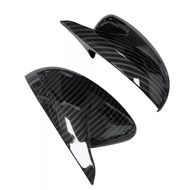 1Pair Car Side Door Mirror Shell Caps for Peugeot 208 308 508 2008 2014-2023 OX Horn Rearview Mirror