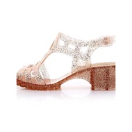 sandals for women selipar perempuan Jeli kristal sandal wanita bertumit tebal kasut pantai plastik m