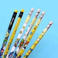 ดินสอทรงสามเหลี่ยม WP30988 ดินสอโปเกม่อน Pokemon Pencil ดินสอพิคาชู Pikachu Pencil พร้อมยางลบ 2B HB