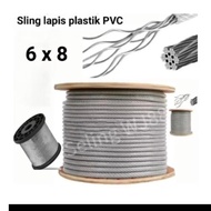 8mm Galvanized Wire Rope PVC coating 6 x 12 FC/PVC 6 x 8