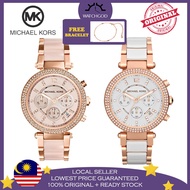 [Original &amp; Free Bracelet] Michael Kors Parker Blush Dial Ladies Women Watch Jam Tangan Wanita Perempuan MK5896 MK5774