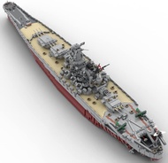 BUILDIFY Yamatto Space Battleship Building Blocks Set, IJN Nagato WWII Warship Model Toys, Military
