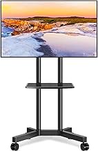 Mobile TV Stand with Upgraded Wheels for 32-83 Inch TVs up to 110 lbs, Height Adjustable Rolling TV 