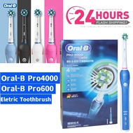 Oral B PRO4000 Electric Toothbrush Rechargeable 3D Sonic Rotation Swings Smart Adult Toothbrush 4 Br