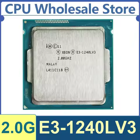Xeon E3-1240LV3 4 Core 8 Thread 2.0GHz 25W 8MB Cache 22nm LGA 1150 SR1T8 DDR3/DDR3L 1333/1600 MHz Ha