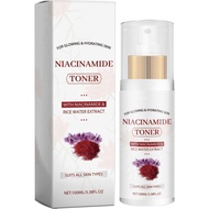Niacinamide & Rice Water Toner – with Hyaluronic Acid & Panthenol, Lightweight Hydration to Help Ski