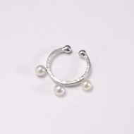 三連Akoya珍珠耳骨夾 (銀色)