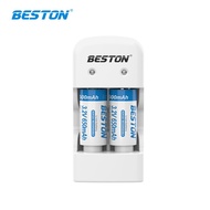 Beston RCR123A x2 With Charger 2 Slot CD643 Combo Package 3.2V 650mAh Rechargeable Battery 16340 CR1