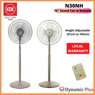 KDK N30NH 12" Stand Fan with Remote