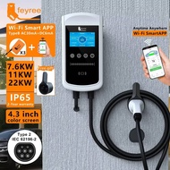 Feyree EV Charger 7.6kW/11kW/22kW (App+RFID+Charging Log) Home AC Charger (Free Testing@VEO Cyberjay