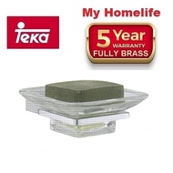 Teka Luzzini 16659A2602 Soap Dishes Holder with Glass Fully Brass (NON RETURNABLE)