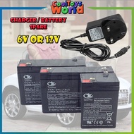 Bateri Kereta Motor Mainan Budak battery 6V4.5AH/7AH OR 12V4.5AH/5AH/7AH  charger 6V/12V childrens e