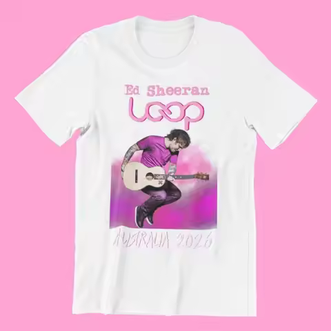 Ed Sheeran Merch T-Shirt Loop Tour 2026 Signature Tee Oversized Y2k Short Sleeve Streetwear Shirt Co