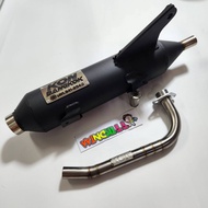 KON BANGKOK ป้ายสแตนเลส ท่อผ่า ผ่าหมก คอลาย TTX / FINO115i / FINO Fi ตัวใหม่ จุกเลส + แคดลดเสียง ***