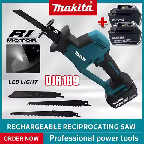 Makita DJR189 Cordless Electric Reciprocating Saw Brushless Rechargeable Wood Metal Cutting Saw Port