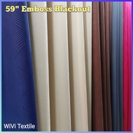 59" Emboss Blackout - Wave (Kain Langsir Blackout) - per meter