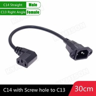 ly IEC320 C14 to C13 Extension cord,C14 with screw holes and C13 Short, 30cm lenght, H05VV-F 3G0.75m
