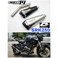 SRK250 Exhaust Short Slip On Piping Stainless Steel Project79 Muffler Project 79 QPM23SV/BK Ekzos QJ