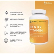 [Ready Stock] Dr. Bergs D3 & K2 Vitamin D3 K2 Supplement Purified Bile Salts - Spt Healthy Heart Bon