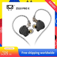 KZ ZS10 Pro X อินเอียร์แบบมีสายหูฟังไฮไฟเบสหูฟังหูฟังตัดเสียงรบกวนชุดหูฟังเล่นเกมเพลง