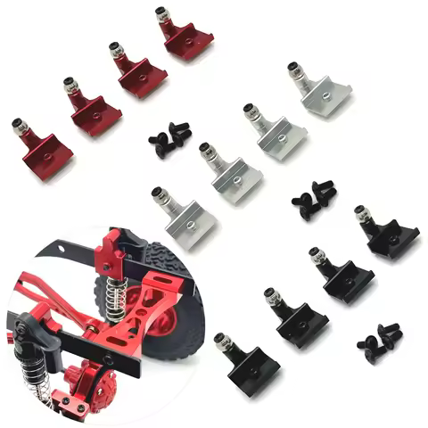 4Pcs WPL C64-1 Metal Front Rear Shock Tower Shock Bracket Mount For 1/16 C64 Toyota Hairakkusu RC Ca