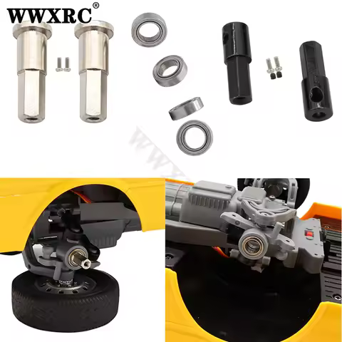 5mm Metal Front Rear Combiner Wheel Hub Hex Adapter with Bearing for 1/10 WPL WPL D12 C14 C24 C34 B2