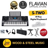 FLAVIAN S Two S2 61 Keys Touch Control Digital Keyboard / Electronic Piano FREE Headphones, Sticker,