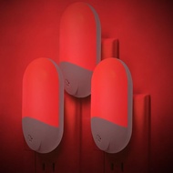 670nm Red Light Night Light for Sleep Therapy[3 Pack] - Zero Blue Light, Auto On/Off LED Night Light