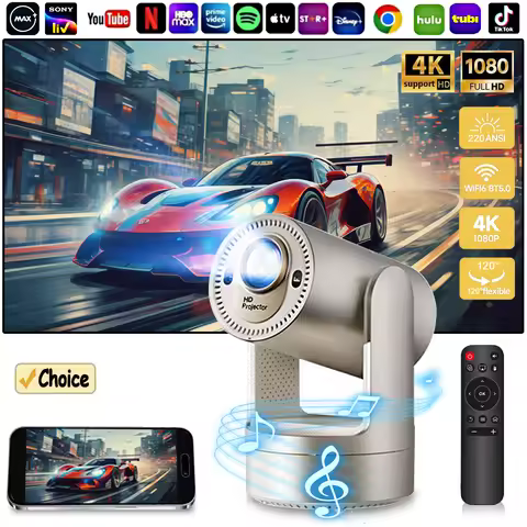 HY7 Home Portable Projector Full HD 1080P Support 400ANSI BT5.0 Android Projector Auto Keystone Elec