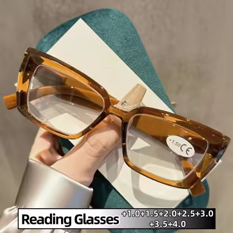 Fashionable Small Square-framed Reading Glasses for Women and Men Stable and Durable Eyeglasses Prot
