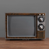 Old Object Pendulum Retro Nostalgic Black White TV Model Bar Cafe Decoration Props Old-fashioned Rec