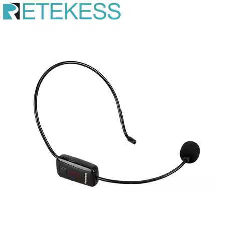 RETEKESS TR503 Wireless Microphone Condenser Headset Megaphone Radio Mic FM 87-108MHz For Loudspeake
