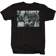 Arnold Muscle Beach Bodybuilding Bench Press Conquer Vintage T Shirt for Men