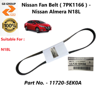 Nissan Fan Belt ( 7PK1166 ) - Nissan Almera N18L ( 11720-5EK0A )