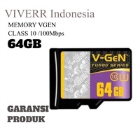 [  GARANSI RESMI VGEN 64GB ] Memori micro sd VGEN 64GB iriginal 100%  garansi resmi VGEN SEUMUR HIDU