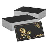 []-100PCS Metal Business Card Blanks for Laser-Engraving Aluminum Business Card Blanks for DIY Craft