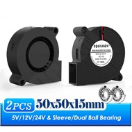Fan 50Mm 5015 Turbo Blower 24V 12V 5V Double Ball Sleeve Cook Fans 50X50x15mm Para Sa 3D Pri