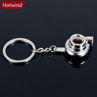 HOTWIND Auto Car Turbo Sleeve Turbo Keychain Spinning Turbine Key Chain Ring Keyring Q6Z7