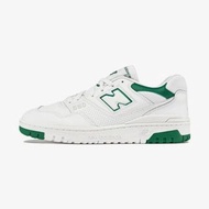New Balance NB 550：時尚舒適的低筒復古滑板鞋，男女款，白色和綠色可選 BB550SWB