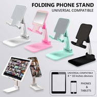 NEW ANTI SLIP FOLDING PHONE STAND FOR ZOOM MEETING AND NONTON MOVIE SO - Putih