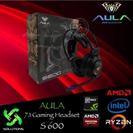 AULA S600 Gaming RGB Headset Deep Bass RGB Computer Headphone With Microphone & 3D Sound Close Earmu