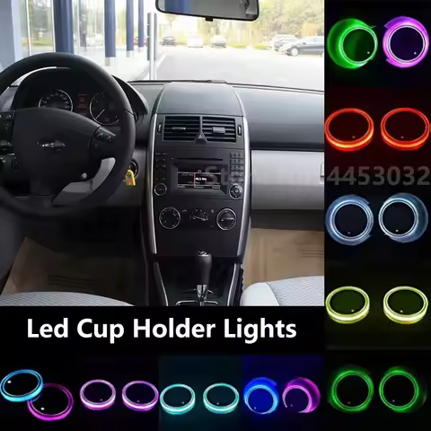 1 PCS Led Cup Holder Lights For Mercedes Benz A200 A180 B180 CLA GLA A B C E S CLS GLK CLK Coaster D