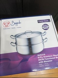 全新 Buffalo Classy Cook I 5-Ply SUS316 不銹鋼蒸鍋