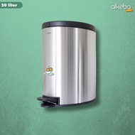 PREMIUM 20 Liter Stainless Steel Trash Can Pedal Dustbin indoor Garbin