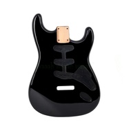 Alder wood High Gloss finished standard SSS Pickup Guitar Body in Black Color