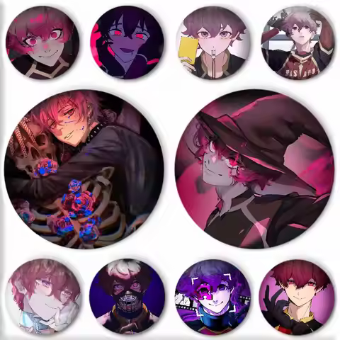 Anime Alexis Ness Manga Badge Round Art Brooch Clothes Backpack Accessories Lapelnd Laserh